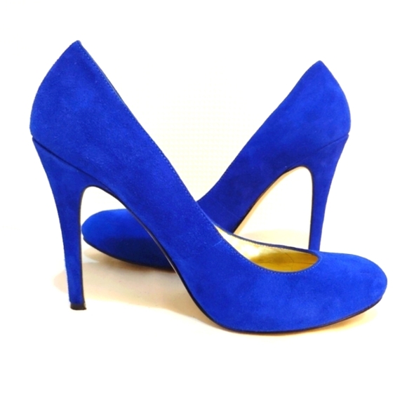 Guess by Marciano Heels Cobalt Blue Suede Shoes Leather True Blue Pumps … - Picture 11 of 13